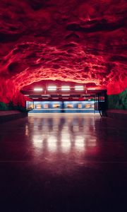 Preview wallpaper tunnel, metro, underground, station