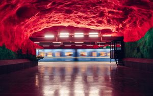 Preview wallpaper tunnel, metro, underground, station