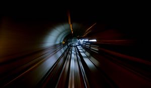 Preview wallpaper tunnel, motion, speed, dark, darkness