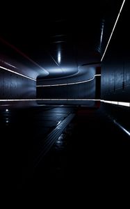 Preview wallpaper tunnel, neon, lighting, dark