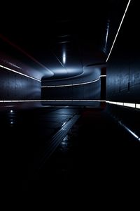 Preview wallpaper tunnel, neon, lighting, dark