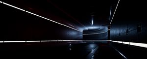 Preview wallpaper tunnel, neon, lighting, dark