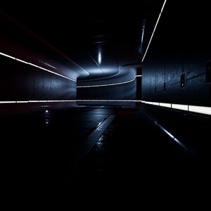 Preview wallpaper tunnel, neon, lighting, dark