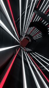 Preview wallpaper tunnel, neon, lines, light, backlight