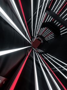 Preview wallpaper tunnel, neon, lines, light, backlight