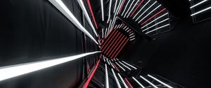 Preview wallpaper tunnel, neon, lines, light, backlight