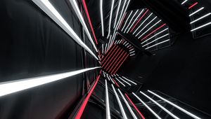 Preview wallpaper tunnel, neon, lines, light, backlight