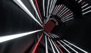 Preview wallpaper tunnel, neon, lines, light, backlight