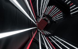 Preview wallpaper tunnel, neon, lines, light, backlight