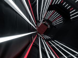 Preview wallpaper tunnel, neon, lines, light, backlight