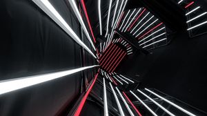 Preview wallpaper tunnel, neon, lines, light