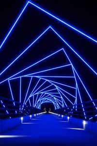 Preview wallpaper tunnel, neon, squares, glow, distance