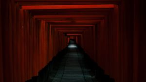 Preview wallpaper tunnel, passage, dark, red