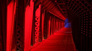 Preview wallpaper tunnel, passage, red