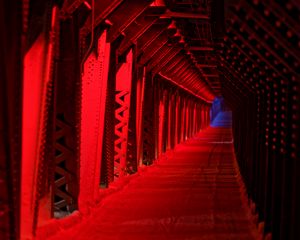 Preview wallpaper tunnel, passage, red