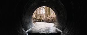 Preview wallpaper tunnel, pipe, water