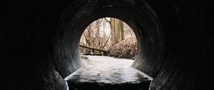 Preview wallpaper tunnel, pipe, water