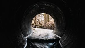 Preview wallpaper tunnel, pipe, water