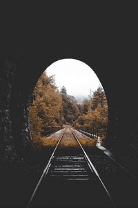 Preview wallpaper tunnel, railway, autumn