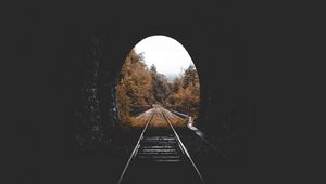 Preview wallpaper tunnel, railway, autumn