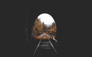 Preview wallpaper tunnel, railway, autumn