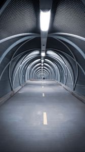 Preview wallpaper tunnel, road, bridge, construction, symmetry