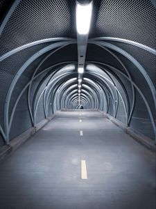 Preview wallpaper tunnel, road, bridge, construction, symmetry