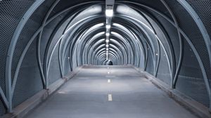 Preview wallpaper tunnel, road, bridge, construction, symmetry