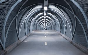 Preview wallpaper tunnel, road, bridge, construction, symmetry