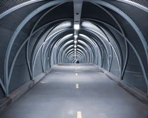 Preview wallpaper tunnel, road, bridge, construction, symmetry