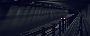 Preview wallpaper tunnel, road, car, dark