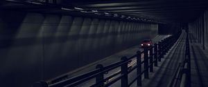 Preview wallpaper tunnel, road, car, dark