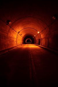 Preview wallpaper tunnel, road, dark, backlight