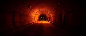Preview wallpaper tunnel, road, dark, backlight