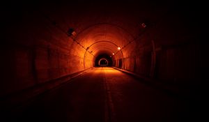 Preview wallpaper tunnel, road, dark, backlight