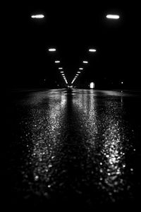 Preview wallpaper tunnel, road, light, black and white, black