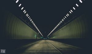 Preview wallpaper tunnel, road, lighting, perspective