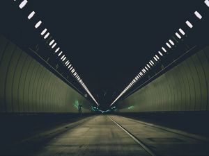 Preview wallpaper tunnel, road, lighting, perspective