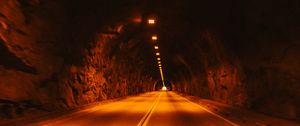 Preview wallpaper tunnel, road, marking, distance