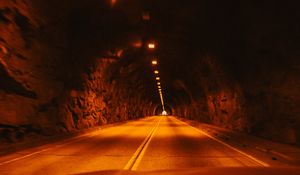 Preview wallpaper tunnel, road, marking, distance