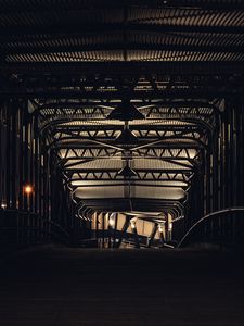 Preview wallpaper tunnel, roof, lamps, lights