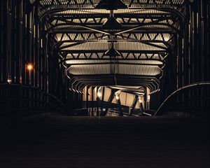 Preview wallpaper tunnel, roof, lamps, lights