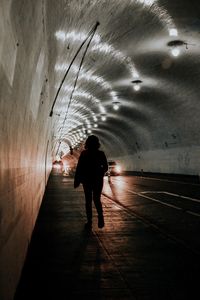 Preview wallpaper tunnel, silhouette, dark, backlight, light