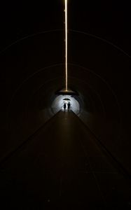 Preview wallpaper tunnel, silhouette, dark