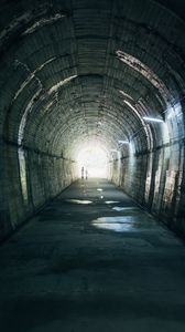 Preview wallpaper tunnel, silhouettes, lights, underpass, cape sata, kagoshima, japan