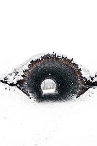 Preview wallpaper tunnel, snow, minimalism, white