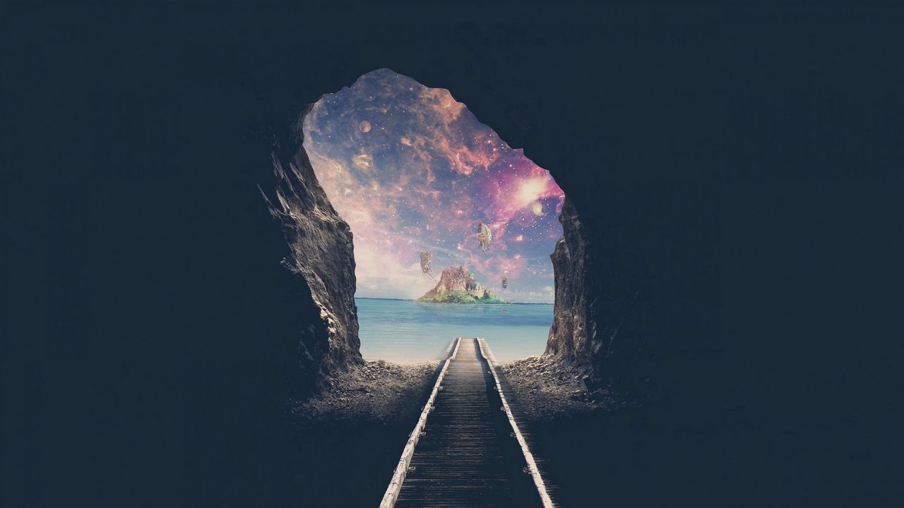 Wallpaper tunnel, space, road, cave