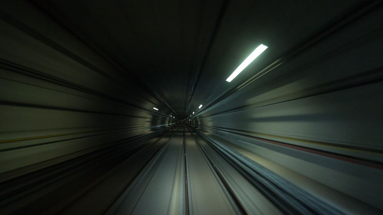 Wallpaper tunnel, speed, movement, dark, deepening