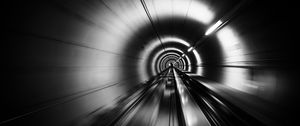 Preview wallpaper tunnel, speed, stripes, black and white, black