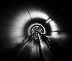 Preview wallpaper tunnel, speed, stripes, black and white, black